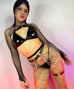 Leg Avenue 3pc Late Call Hooded Lingerie Set Womens