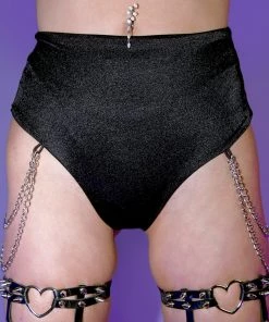 Bodyzone Techno Bish Chain High-Waist Shorts Bottoms