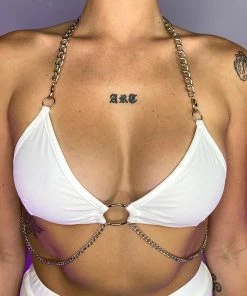 OhYes Fashion Urban Nights Chained Halter Top New