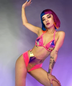 J. Valentine Cyber Prom PVC Vinyl Bra Top New