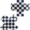 Pastease Womens Plus X: Black & White Checker Nipple Pasties