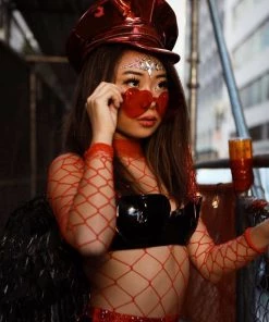 Leg Avenue New Long Sleeve Fishnet Bodysuit