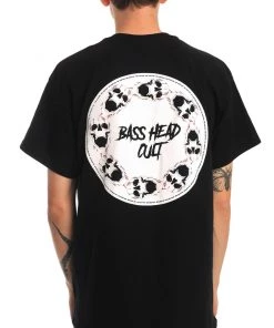555stickers Mens Bass Head Cult Skull T