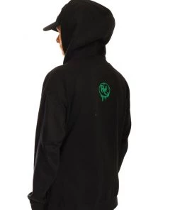 555stickers Green Pray For Techno Hoodie Mens