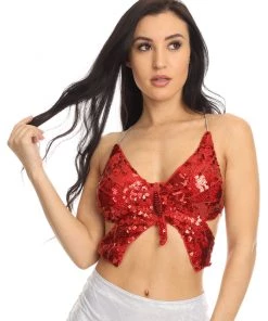 Western Fashion Butterfly Kween Sequin Top New