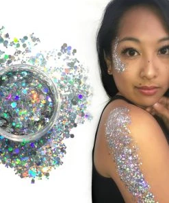 Xucai Accessories Silver Chunk Body And Face Festival Glitter (20 Or 30 Grams)