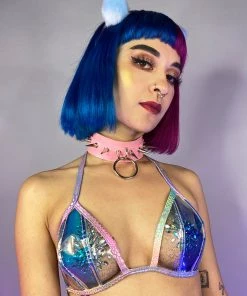 J. Valentine Cyber Prom PVC Vinyl Bra Top New