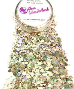 Xucai Champagne Bubbly Iridescent Body And Face Festival Glitter (Large 15 Grams)
