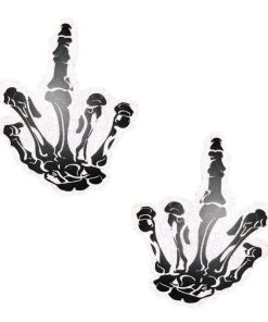 Neva Nude Accessories F*** Yo Skeleton Hands Pasties