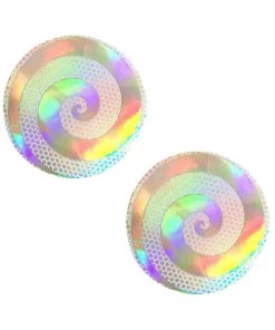 Neva Nude Care Bear Stare Holographic Spiral Nipple Pasties