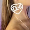 AE I'll Be Your Doll Heart Shaped PVC Earrings Womens